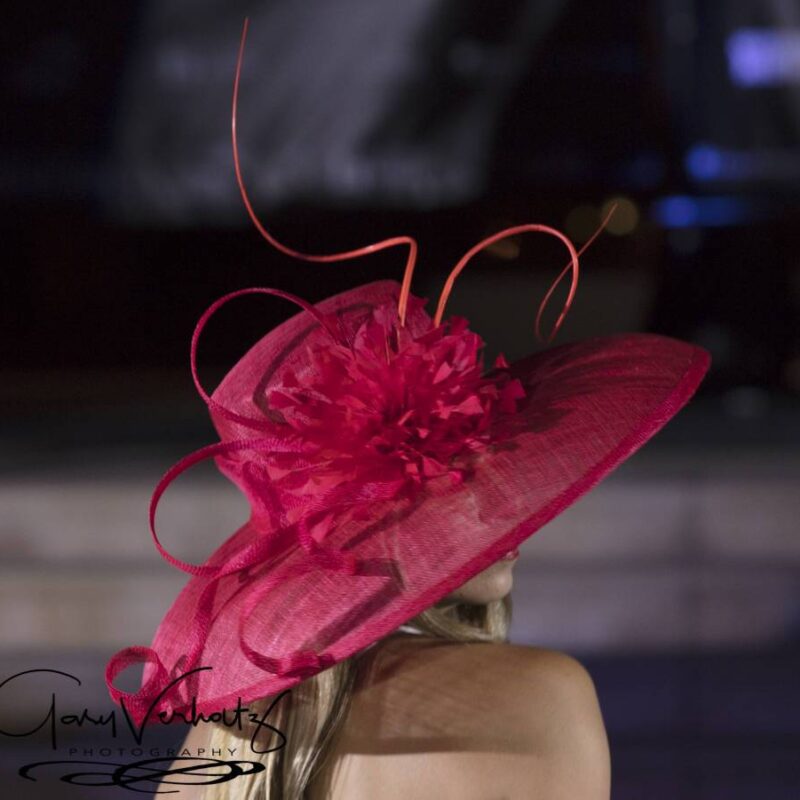 Couture red hat. Kentucky Derby red hat. Red hat. Derby hat. Royal ascot hat. Fashion hat.Designer hat.Dubai . Wedding, races
