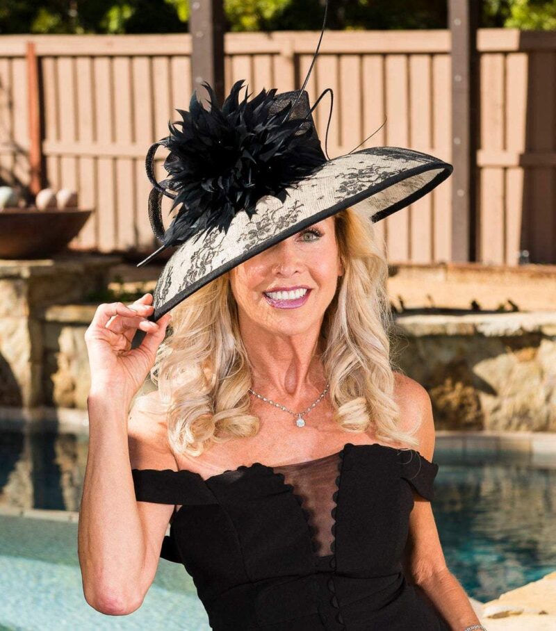 2018 collection. Couture hat. Black hat. Kentucky Derby hat. Royal Ascot hat. Designer hat. Ivory hat. Breeders cup hat. Wedding. Formal hat