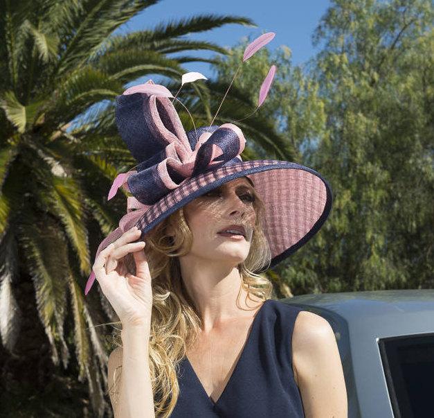 2018 collection. Kentucky Derby hat. Derby hat. Royal Ascot hat. couture hat. Designer hat. Wedding hat Navy hat. Pink hat. women hat