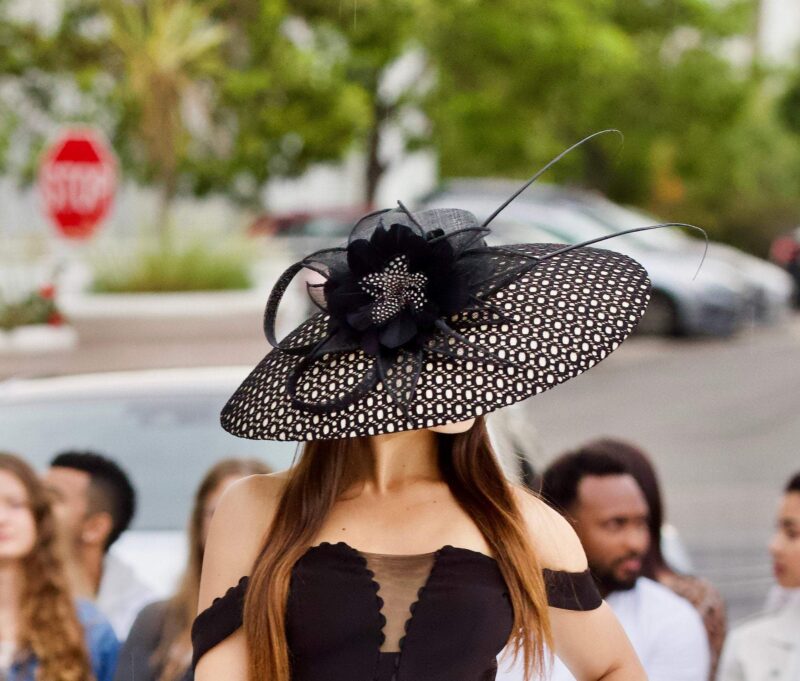 2020 spring/summer collection. Kentucky Derby hat. Royal Ascot .Formal hat. black hat. Wedding hat, races. Couture hat. Designer hat
