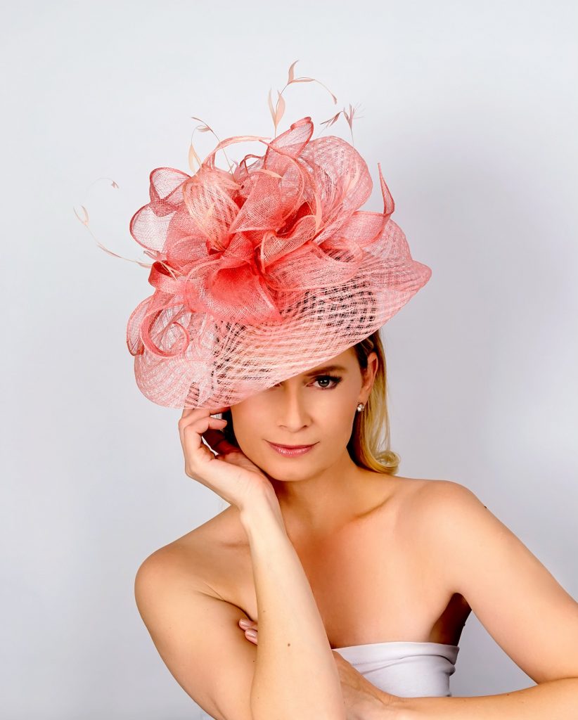 Kentucky Derby Women Pink Fascinator Hat Annettes Couture Fascinator Hats Occasion Headband