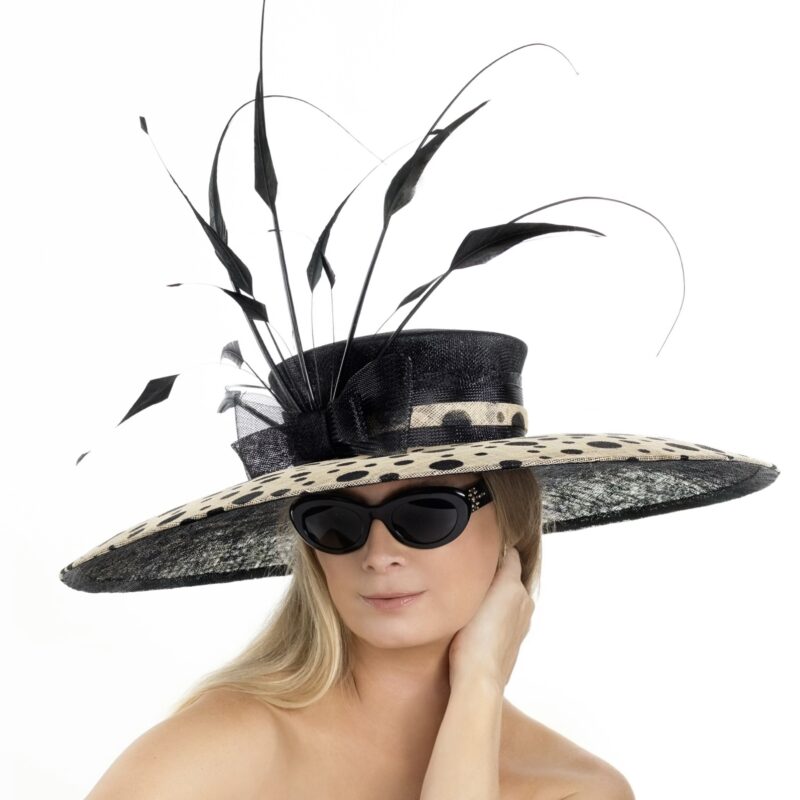 ProductKentucky Derby large brim black hat