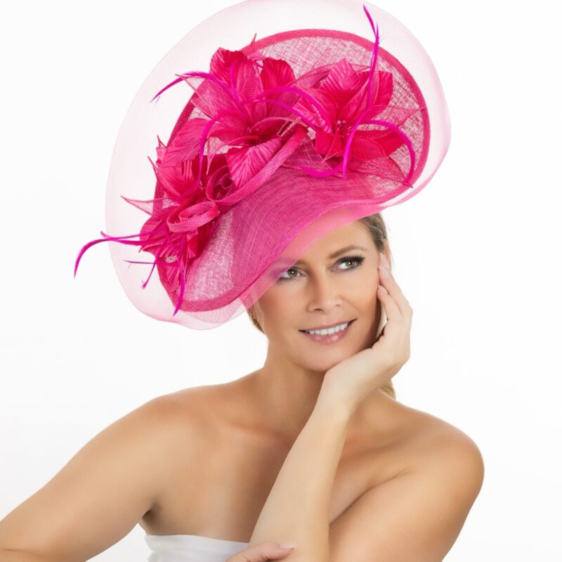 Kentucky Derby fashion pink fascinator hat